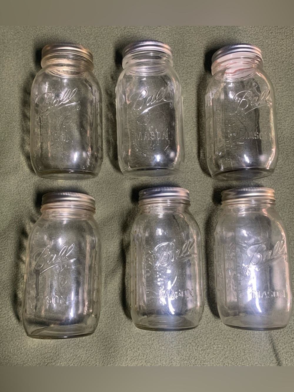 GUC Ball Canning Jars. 3 1/2 cups. Set of 6. Made in the USA.